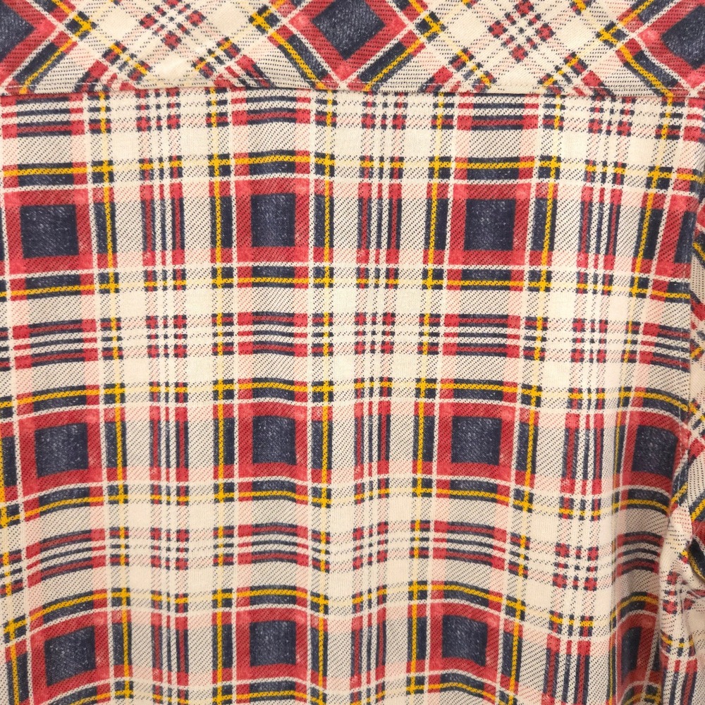 RRL Double Ralph Lauren Plaid-print jersey camp Shirt Womens 3 (US6) NWT $295 - Picture 13 of 13